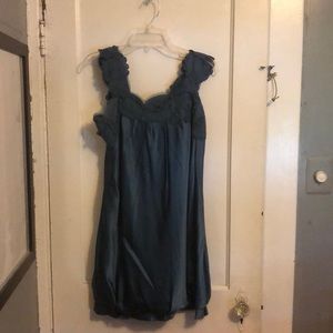 Blue 100% silk BCBG dress